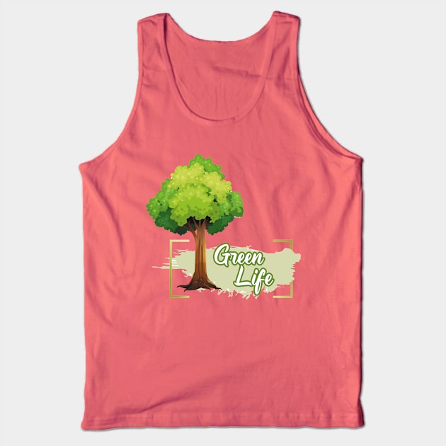 Green Life protecting Trees Tank Top by Asiadesign